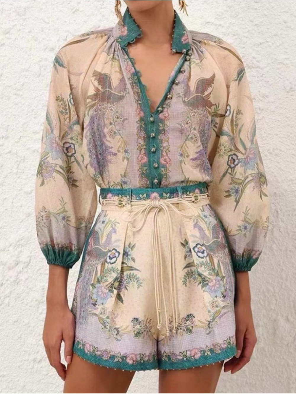 Zimmermann blouse and shorts size 1